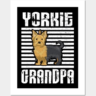 Yorkie Grandpa Proud Dogs Posters and Art